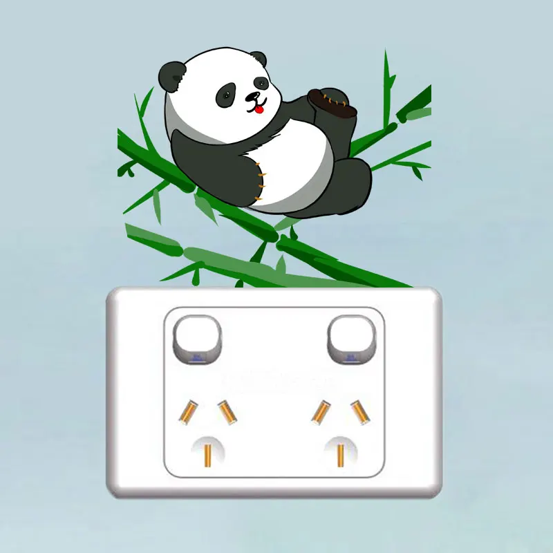 YOJA The Lazy Panda раскладывается на бамбук ПВХ гостиная домашний декор наклейка стену