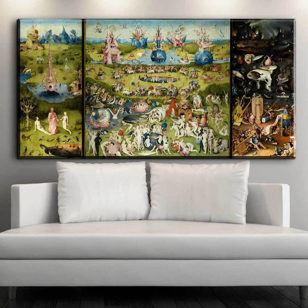 ZZ1522 сад земного восторга и аду от hieronimus Bosch HD детали холст печать живопись