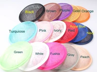 2016 multiple color 13cm round sinamay fascinator base new diy women party fascinator hat base 10pcslot wholesale