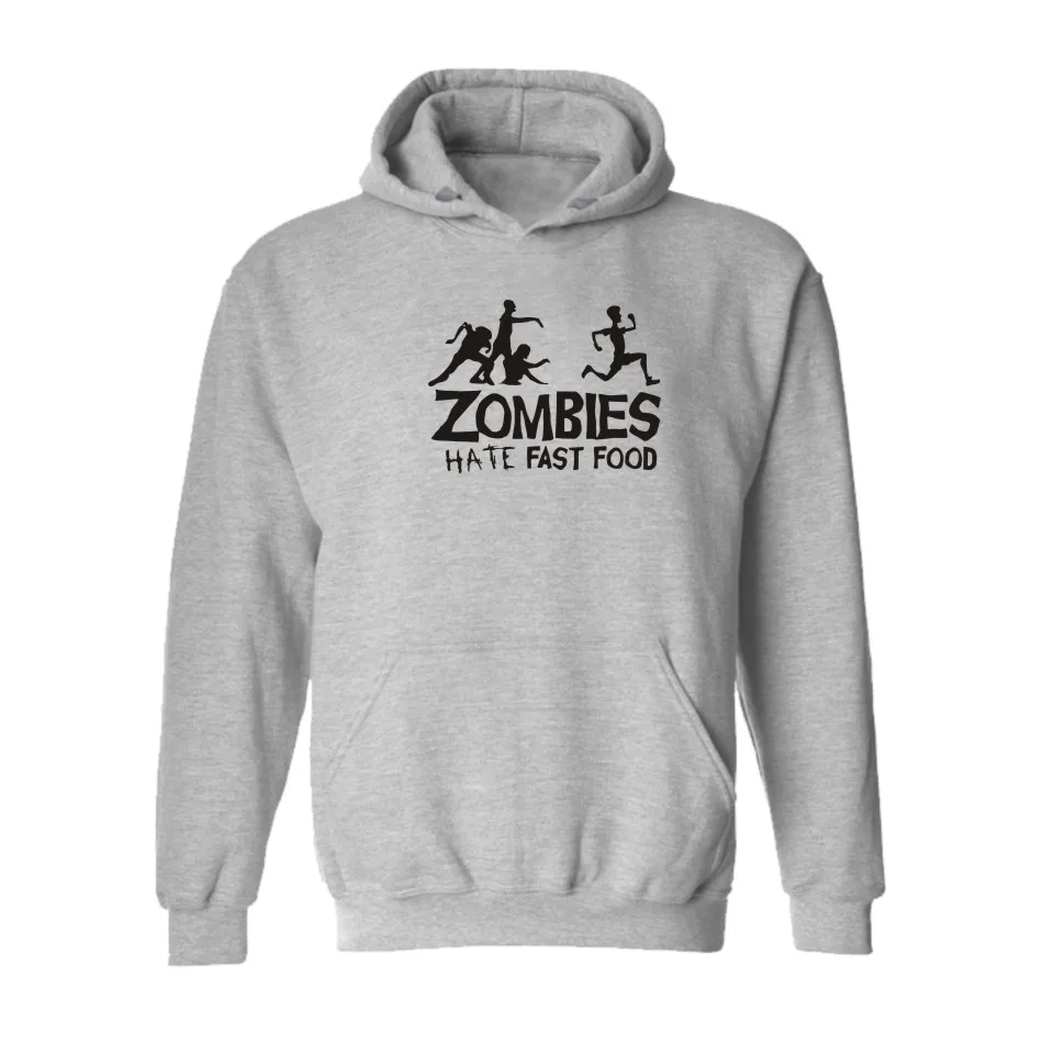 ZOMBIE с буквами Hate Fast Fate BlackGray новые толстовки капюшоном Мужские брендовые
