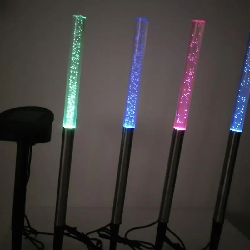 

AKDSteel 4pcs Bubble Stick Ligh Solar Lamp Multi-color Changing Solar Energy Powered Acrylic 0.09 W 3V LED Lawn Lamp Light