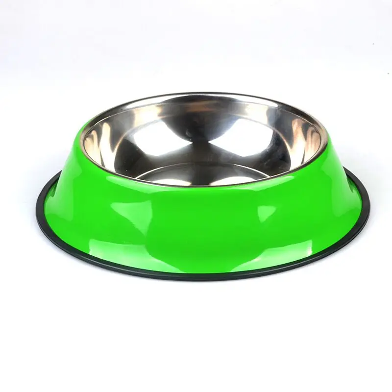 E23 разноцветная миска для собак из нержавеющей стали нескользящая кошек щенков
