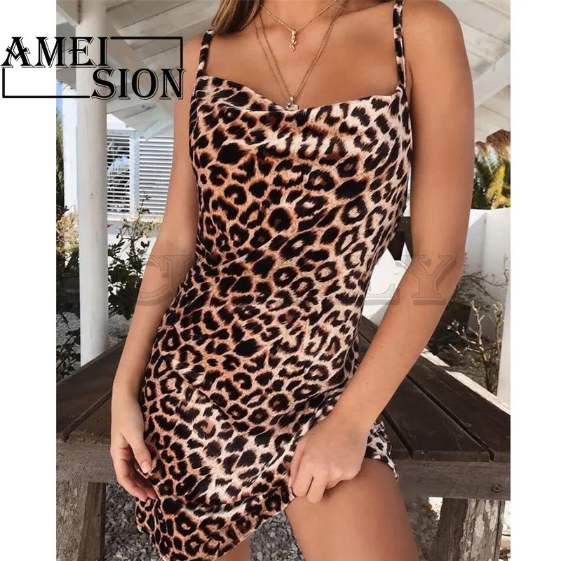 Платье без рукавов 2019 осеннее женское сексуальное облегающее платье из змеиной