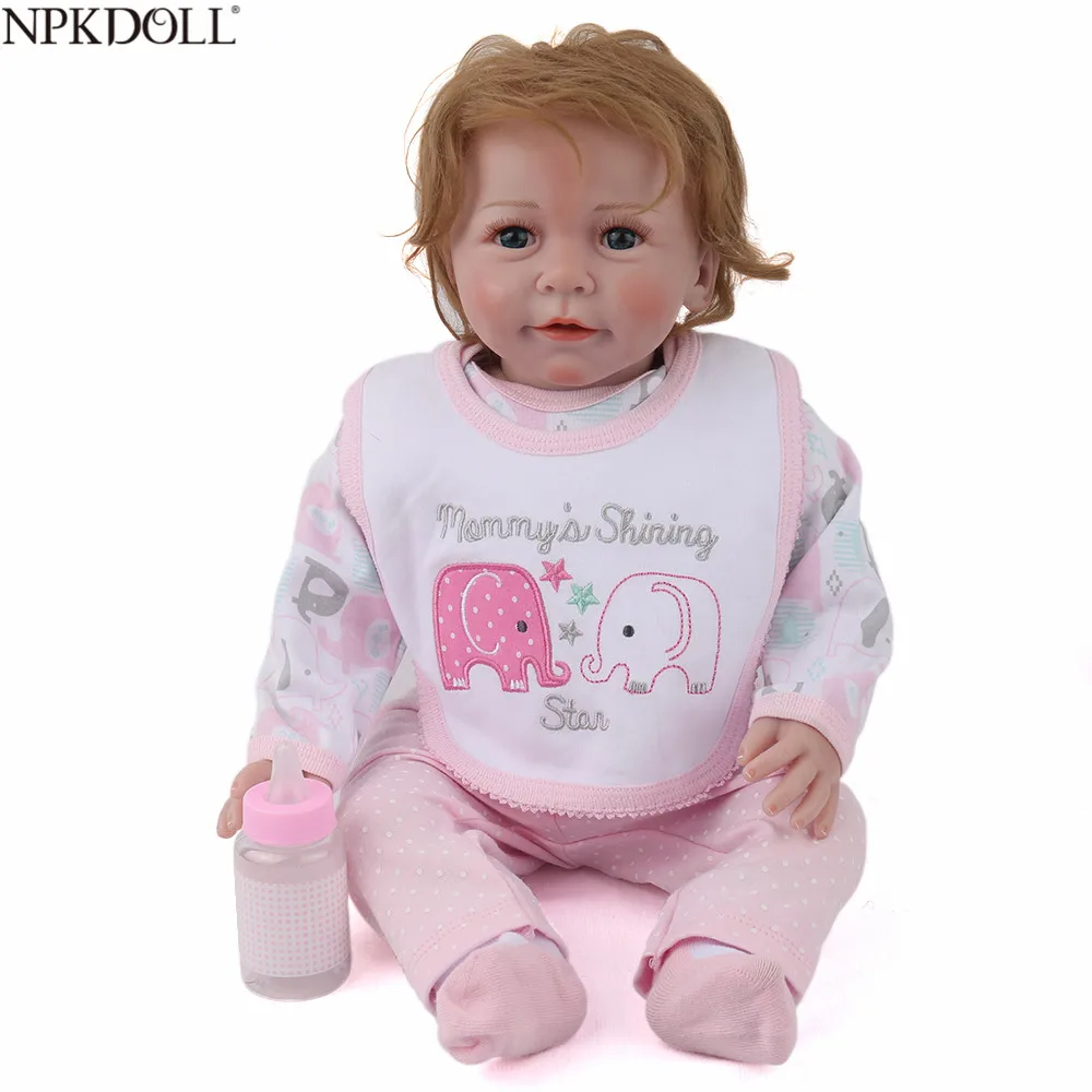 NPKDOLL 22 дюйма 55 см силиконовые куклы для новорожденных ручная работа реалистичные
