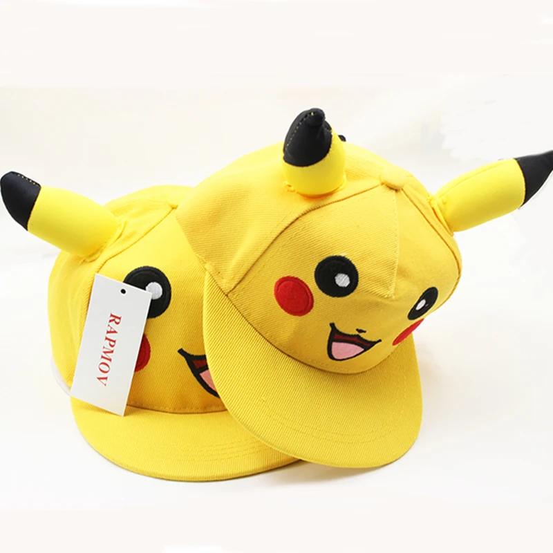 Японский известных анимации мультфильм комиксов милые Pokemon Go Пикачу плоским Snapback