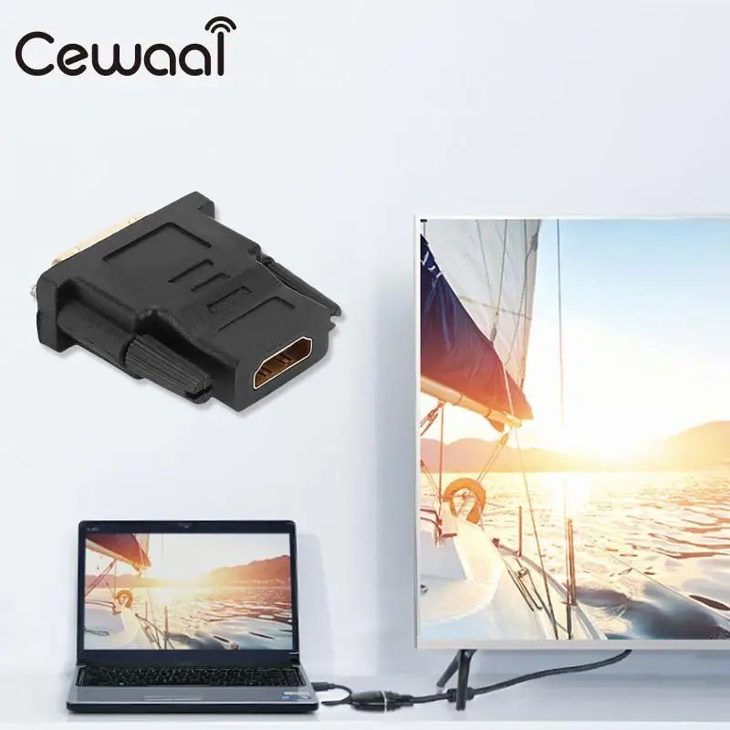 Cewaal DVI D 24 + 1 контактный разъем для HDMI типа Мама M F адаптер конвертер HDTV Пластик
