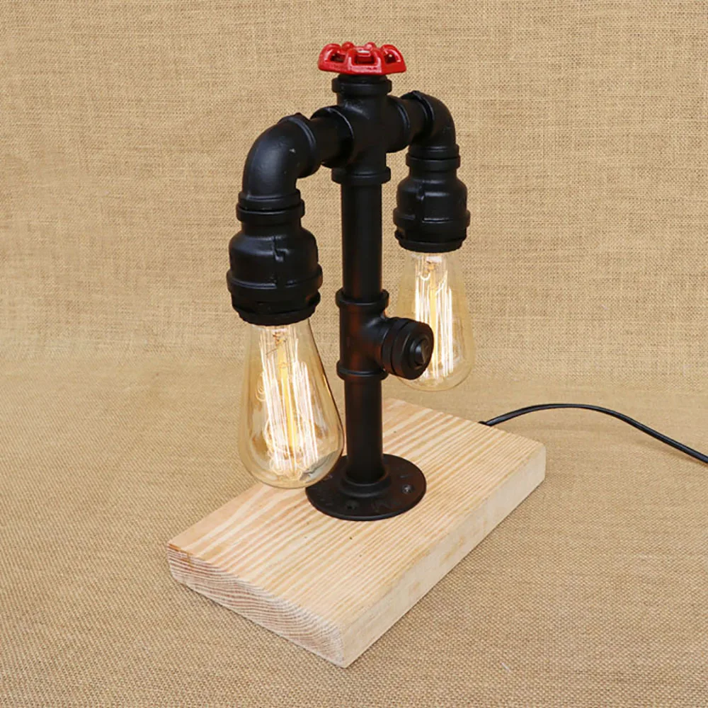 Винтажные настольные лампы в стиле арт-деко стимпанк с выключателем e27/e26