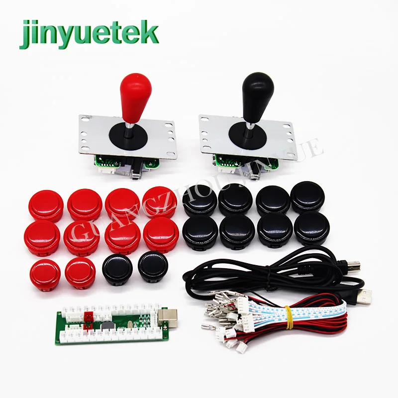 Аркадная Кнопка джойстик DIY kit с USB кодер 8 канальный видеорегистратор аркадный и 20 Sanhe кнопки поддерживают