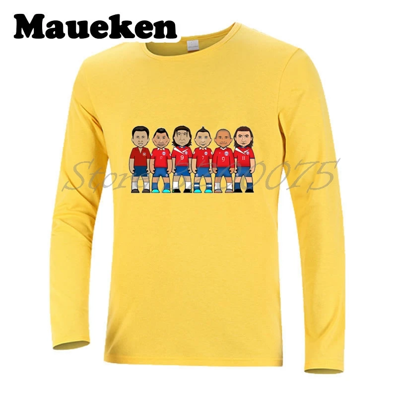 Для мужчин с длинным рукавом Чили легенды Леонель Санчес Иван заморано Алексис