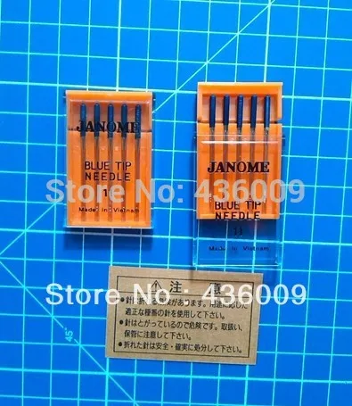 Детали бытовой швейной машины синие наконечники игл (5 шт.) Janome #200346007 singer brother вся