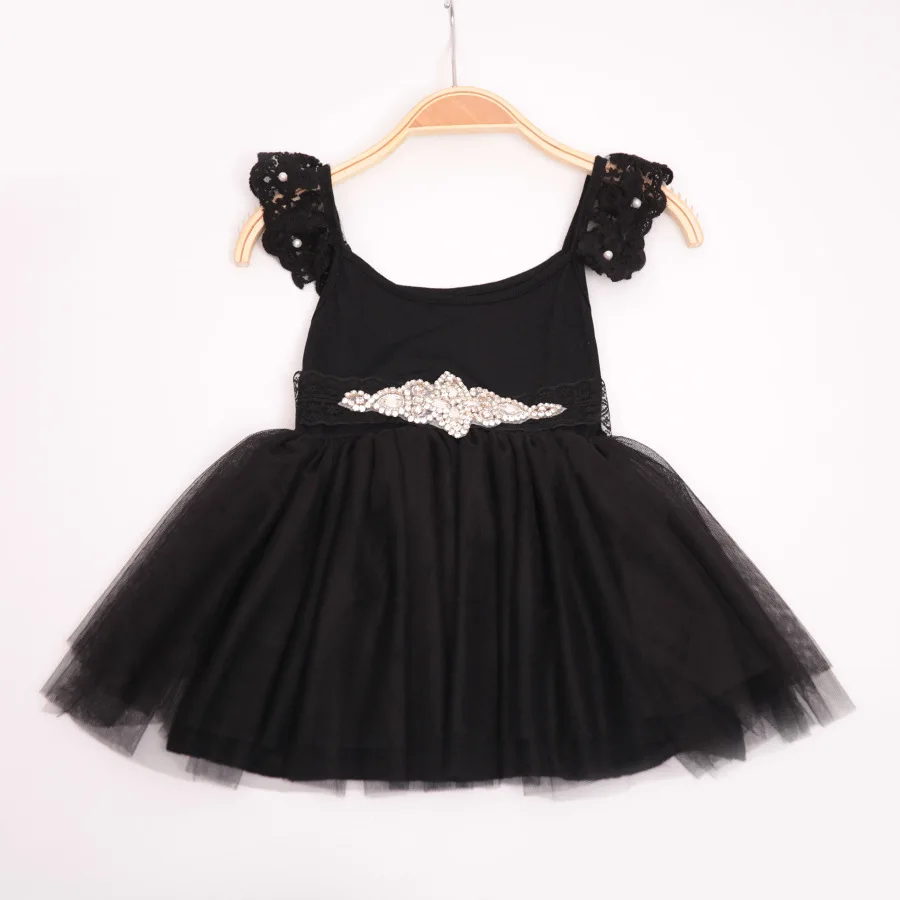 

Kids Black pearl lace dress ,toddler girl clothing , dress princess , 5 pcs/lot, JYF004