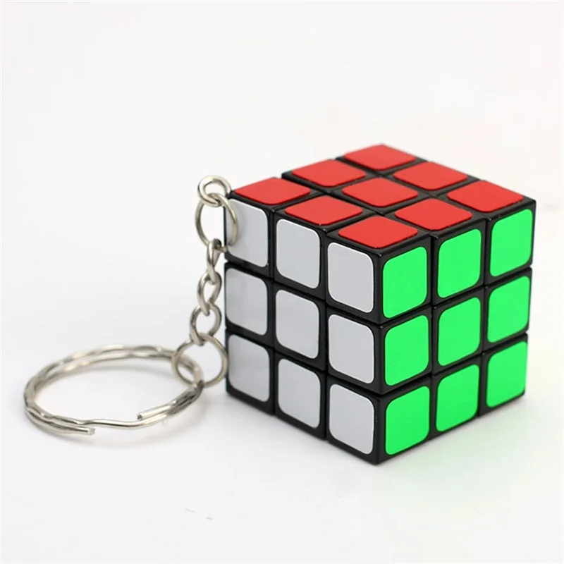 3 см мини 3x3x3 магические кубики брелок магические кубики кулон Твист Головоломка антистресс игрушки для детей подарок волшебный куб