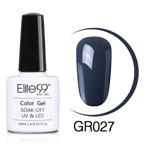 027 Elite99 Soak Off Green Series Гель-лак 10 мл Светодиодный УФ-гель лак для ногтей Праймер УФ гель лак для ногтей художественная краска для маникюра - Цвет: 027