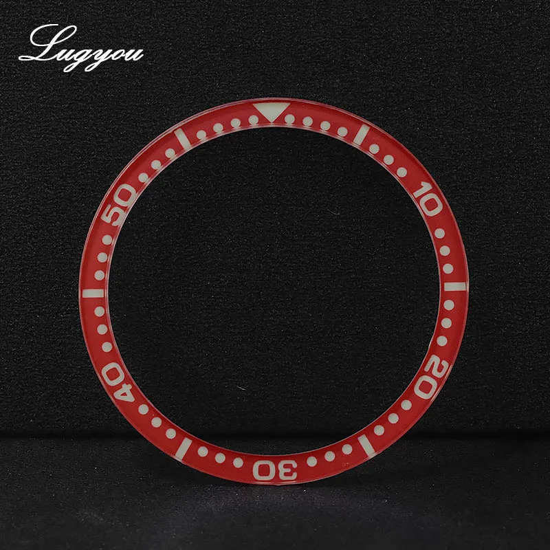 Lugyou San Martin сапфировое кольцо для часов SN003 Tuna Diver светящееся Отслеживание нескольких цветов - Цвет: Red