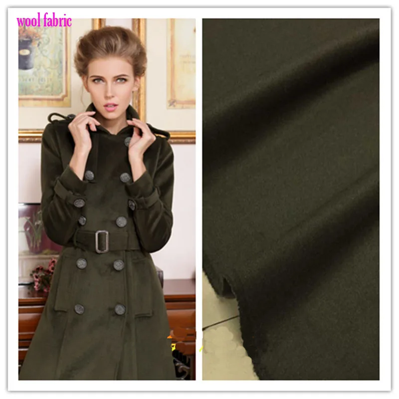 

Good 150*100cm 1pc Green Wool Fabric Coat Fabric Sewing Material for DIY Man/Women Fashion Winter Coat&Suit dress