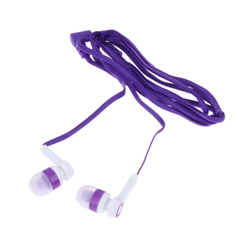 3.5 мм наушники-вкладыши Карамельный цвет наушники симметричные плоский кабель