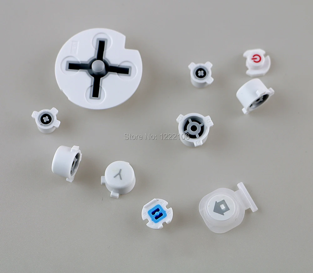 

ChengChengDianWan 20sets Plastic ON OFF Button Home + ABXY Button D-Pad For Wii U WIIU Game Pad Controller full buttons
