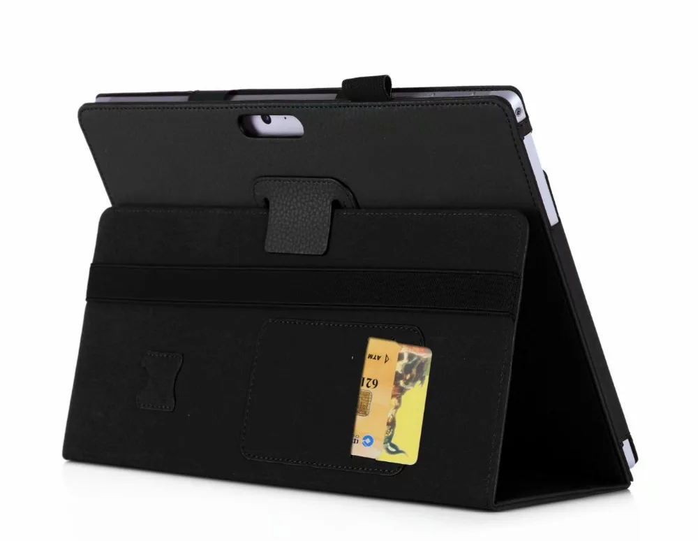 Rotating leather Case with Wallet Pocket Hand Strap Auto Sleep/Wake Function for Microsoft Surface Pro 6 5 4 3 | Компьютеры и офис