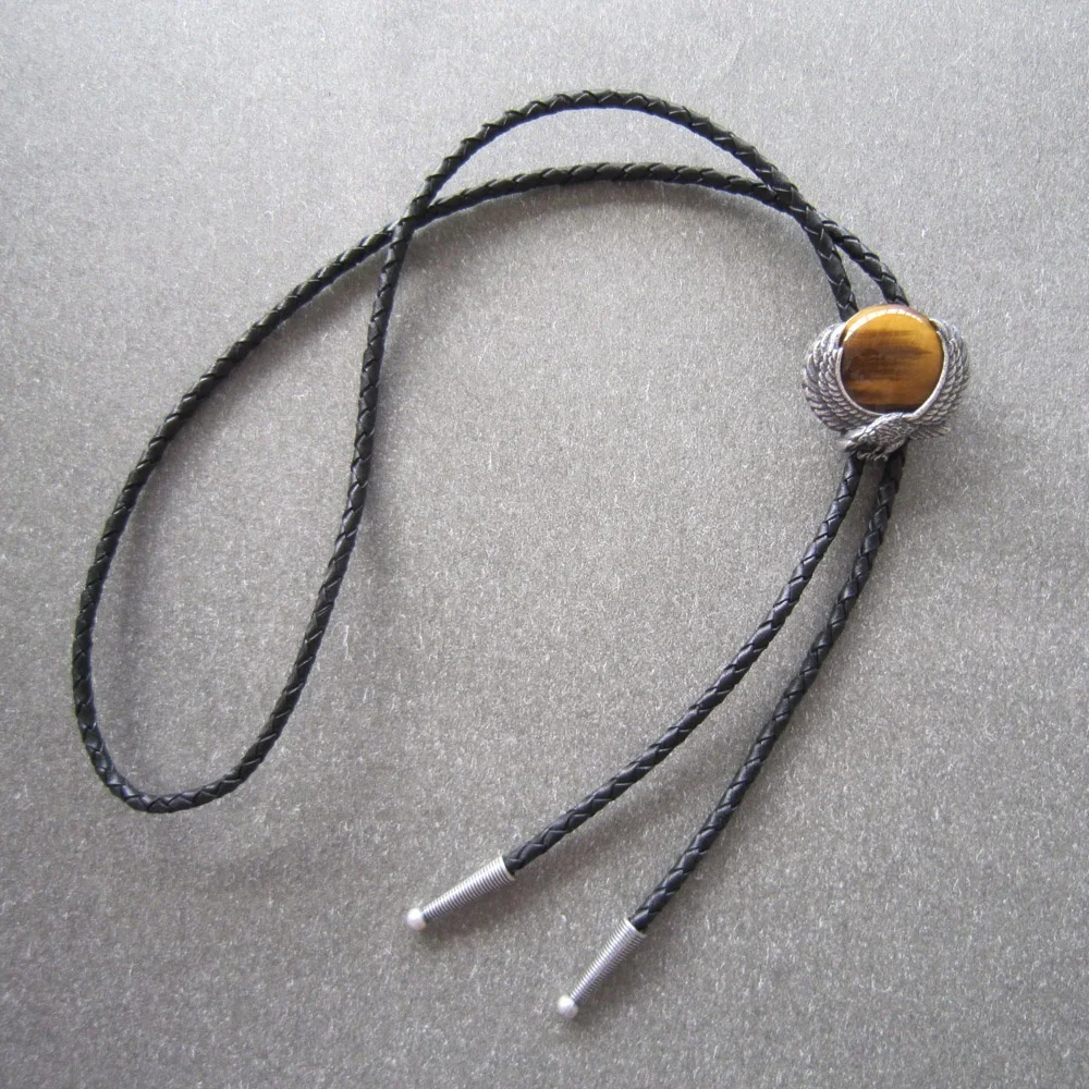 Jeansfriend Оригинальное кожаное ожерелье с галстуком бабочкой|necklace charm|leather silver