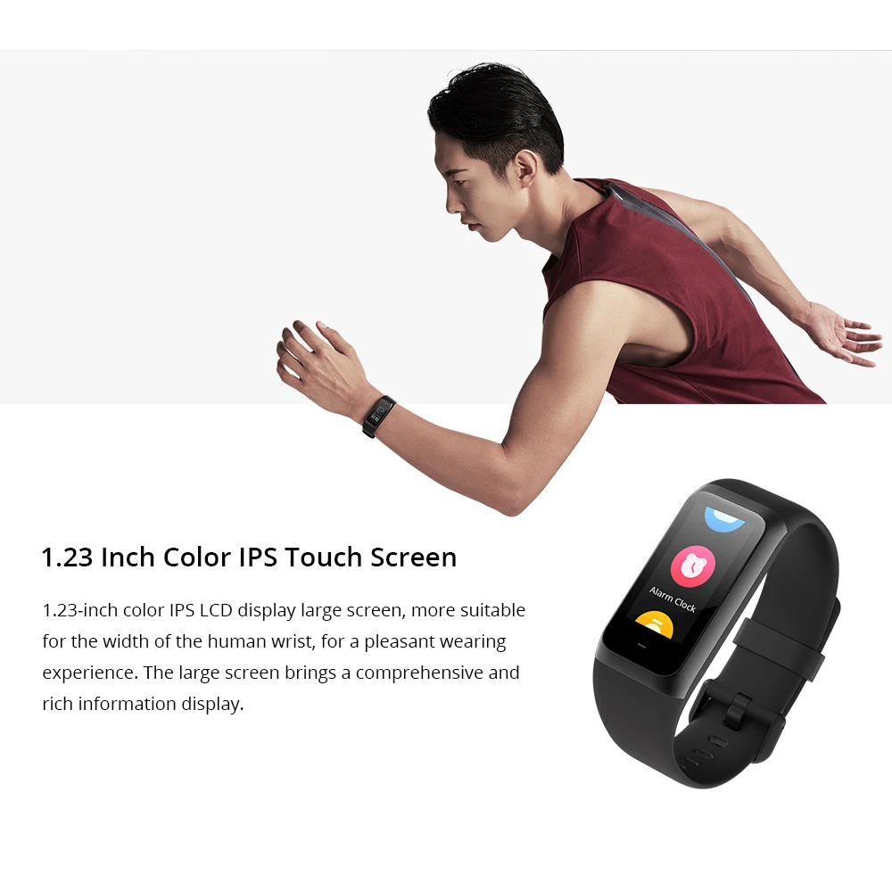 Умный Браслет Huami Amazfit Band 2 5ATM водонепроницаемый 2.5D IPS 316L нержавеющая сталь рамка