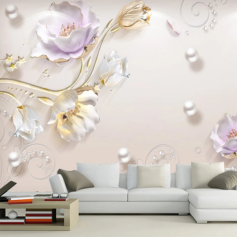 Custom ювелирное облегчение простой тюльпан фото обои 3D фотообои Картина гостиная