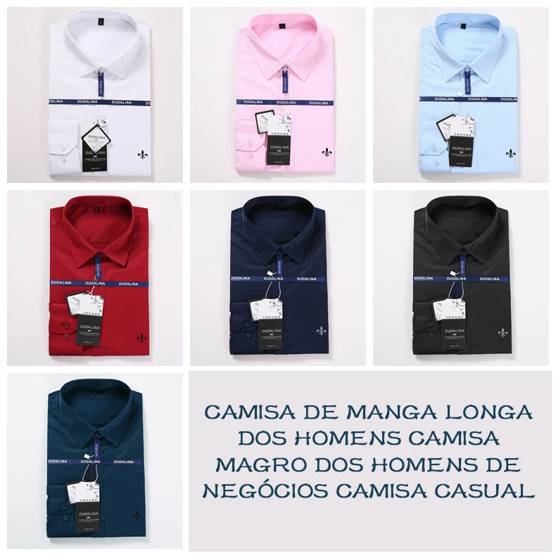 Homen Camisa Masculina Dudalina размера плюс мужские рубашки с длинным рукавом, стильный мужской социальная Masculina Стройное пригодное