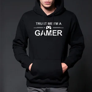 Мужская толстовка с капюшоном TRUST ME'm A GAMER, с забавным принтом, осенняя, хлопковая, Зимняя мужская толстовка с набивным рисунком для геймеров PS4, XBOX, компьютерных гиков, 2021