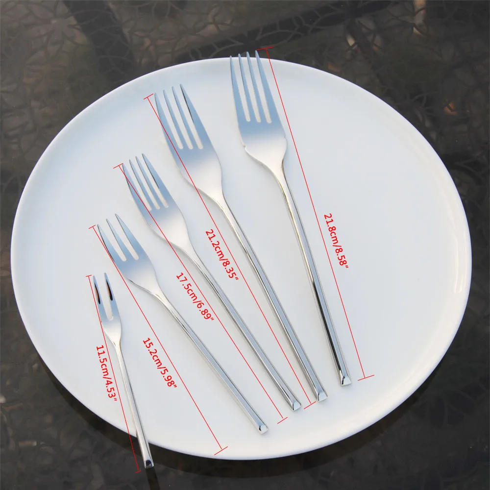 Набор вилок из нержавеющей стали комплект 6 предметов с элегантной длинной