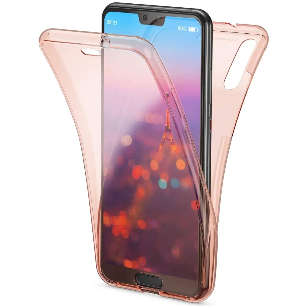 RoseGold 360 задний+ передний Мягкий ТПУ чехол для huawei P20 Pro P30 Lite Y6 Y7 P Smart чехол s P8 P9 P10 Plus Mate20 10 полный защитный чехол - Цвет: RoseGold