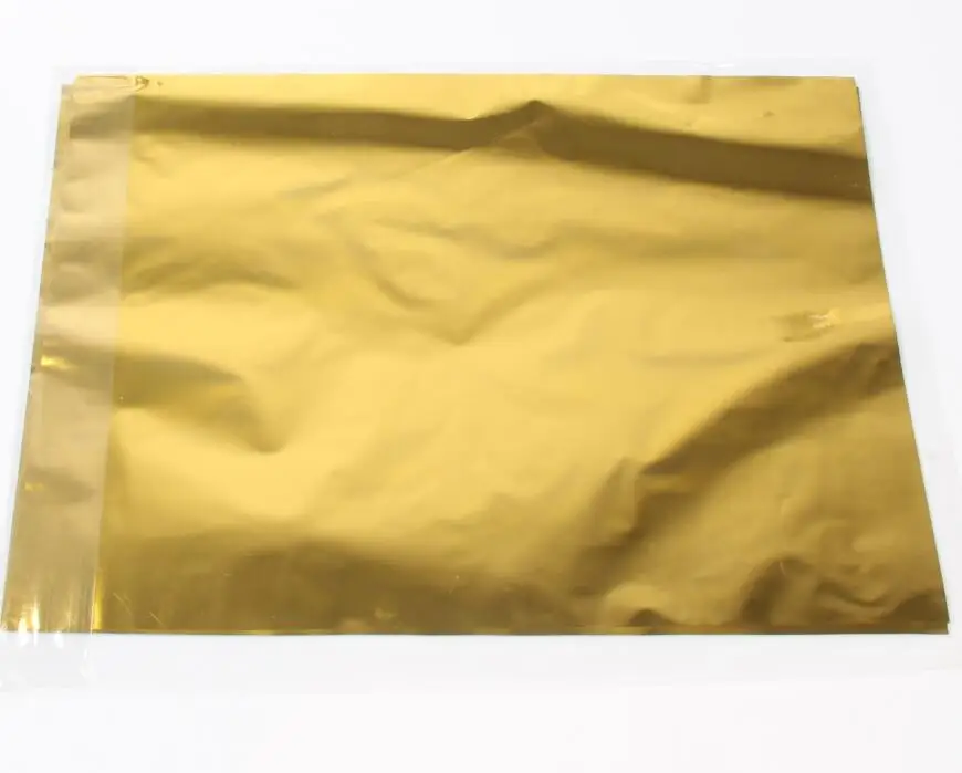 Gold 50 листов формата А4, бумага из фольги, элегантность, ламинатор для визитных карточек, ламинатор, используется для печати лазерного принтера - Цвет: Gold
