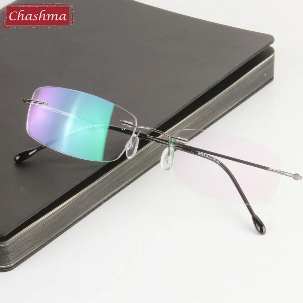 Chashma, супер светильник, титановый сплав, очки по рецепту, оправа, Прозрачная Оптическая оправа для очков без оправы, оправа для мужчин и женщин