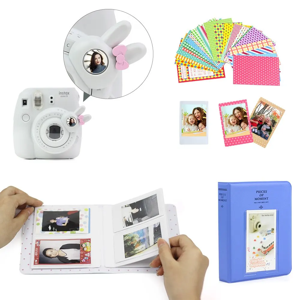 CAIUL мини камера чехол для Fujifilm Instax Mini 9 8 8+ мгновенная пленка камера премиум кожа pu с плечевым ремнем медведь утка brn