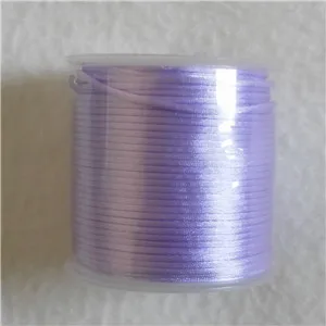 Chenkai 50 м/лот 2,0 мм из нейлона атласа шнур для DIY Силиконовые Детские Жевательные бусы-грызунки цепочка для прорезывателя Ювелирная игрушка - Цвет: Lavender