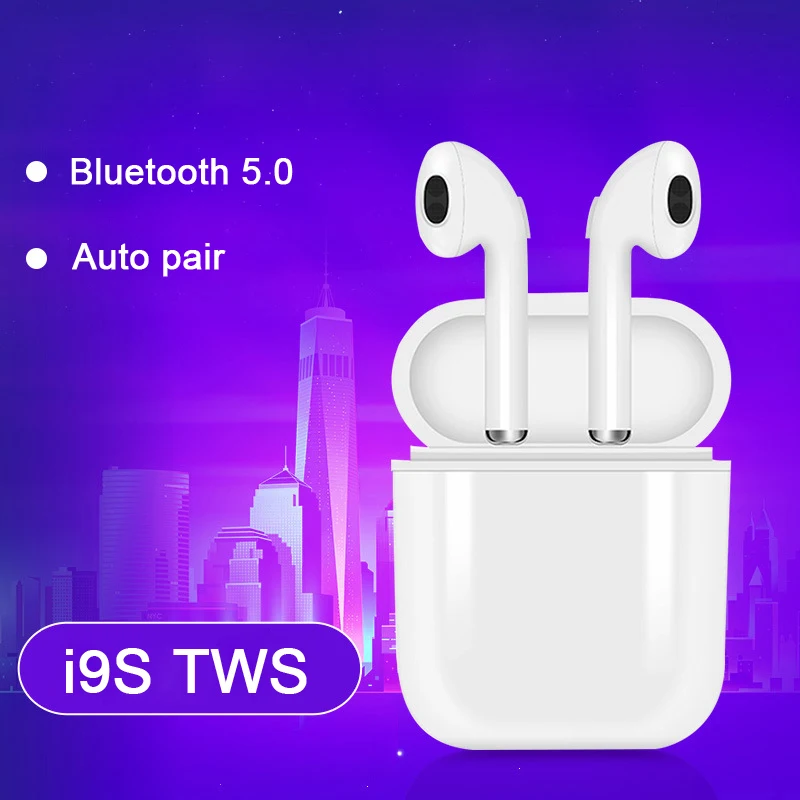 Горячие i9s TWS Мини Bluetooth наушники стерео звук беспроводные с микрофоном для iphone
