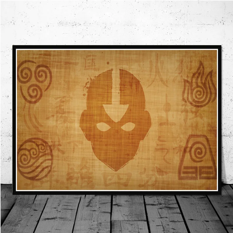 Постеры и принты Аватар Последний Airbender Aang Fight аниме плакат стены искусства картина холст живопись для комнаты домашний декор - Цвет: 0004