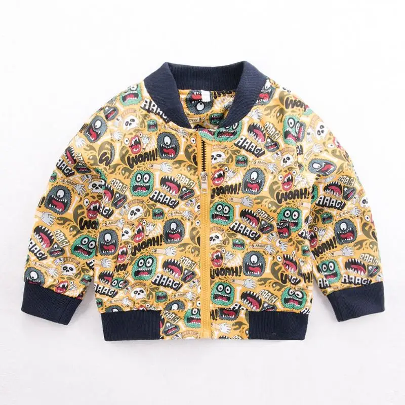 Детская куртка весна-осень 2019 новое пальто с рисунком для мальчиков и девочек