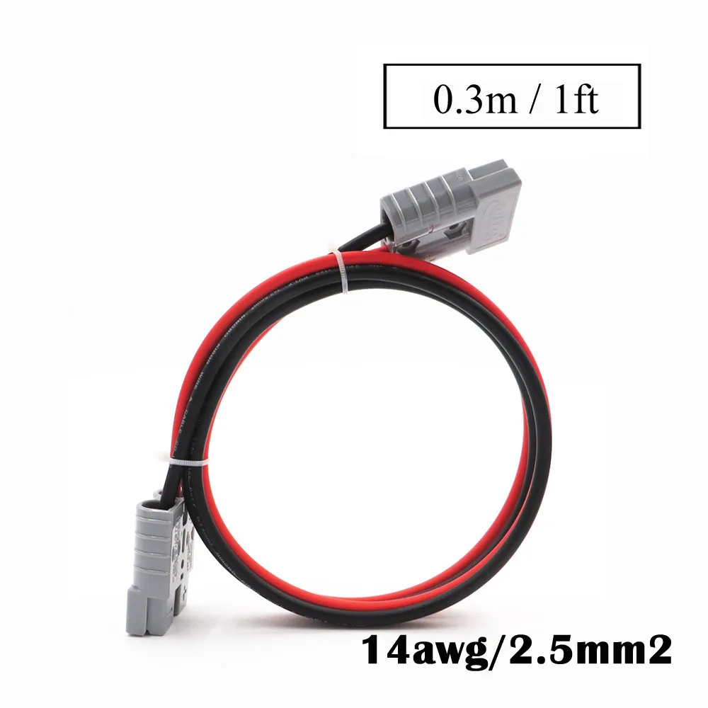 1ft 2.5mm2 Провод для подключения аккумулятора 14/12/10awg 0,3 м 1 м 2 м 3 м 5 м 10 м ups power SH50 SMH Plug 50A 600 в Удлинительный кабель Солнечный разъем - Цвет: 1ft 2.5mm2