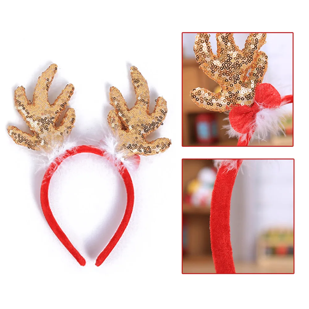 Большой Рождественский обруч на голову с рогами для волос Хэллоуин костюмы