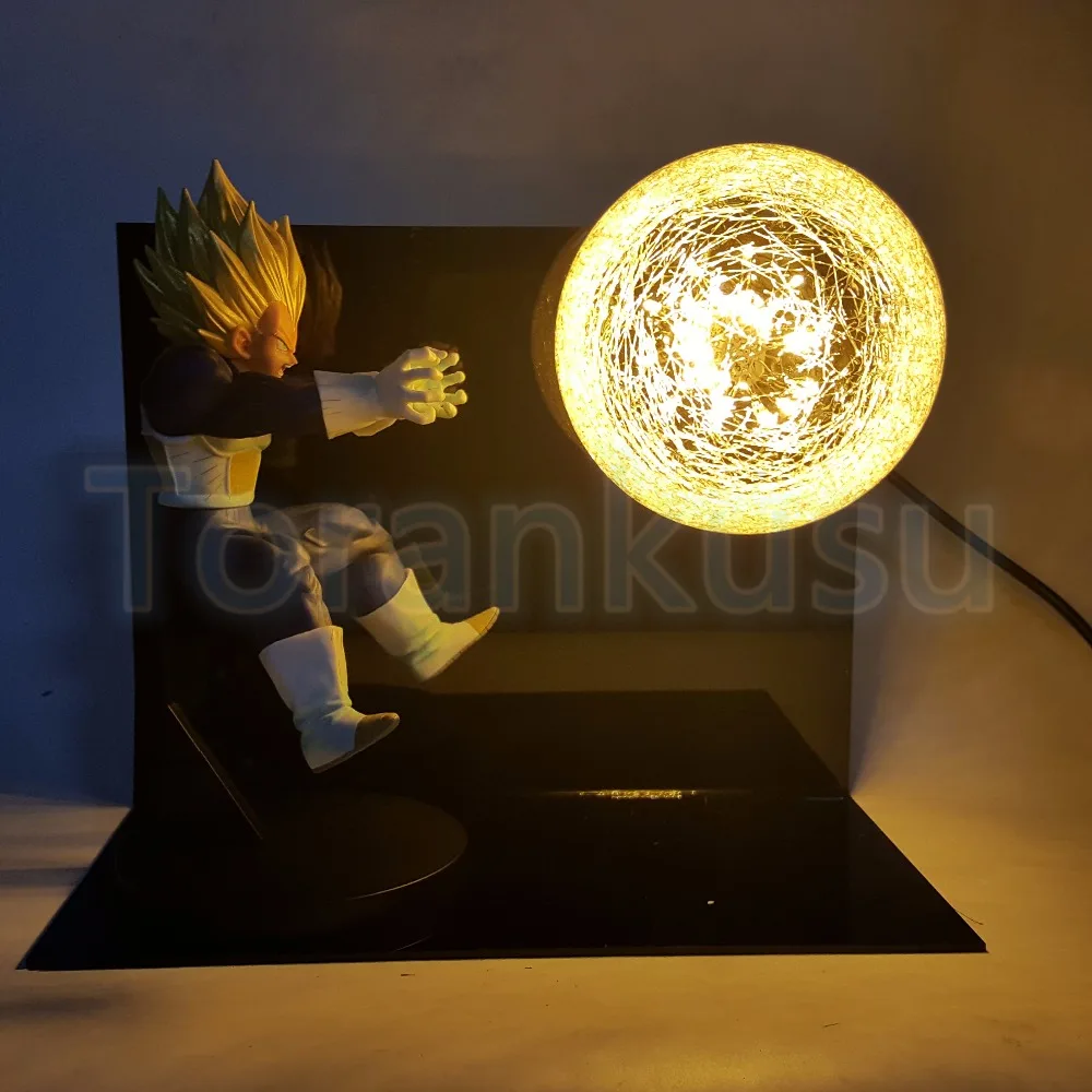 Dragon Ball Z Figure Vegeta Super Saiyan Final Flash DIY Display Set Anime DBZ Led Lighting Lamp Model DIY168 | Игрушки и хобби