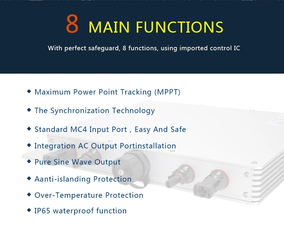 MAYLAR@ Maysun600W Солнечная Сетка галстук микро wifi Коммуникационный инвертор с 2MPPT выходом Чистая синусоида солнечный преобразователь домашняя система