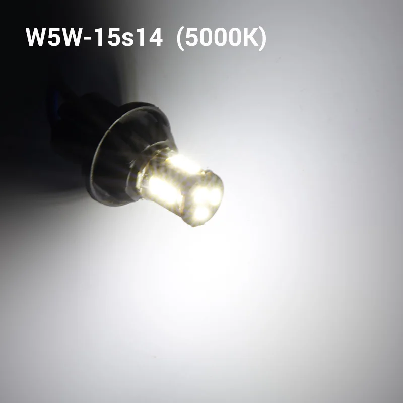 Партия из 6 светодиодных ламп T10 W5W 15s14 с бесплатной доставкой для передних