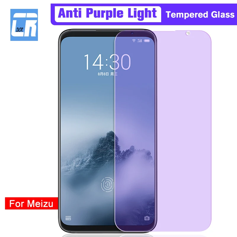 

1-3PCS Anti-Blue Light Full Cover Tempered Glass on the for Meizu Note 8 9 X8 V8 18x 16x 17 Pro 15 Plus Glass Screen Protector
