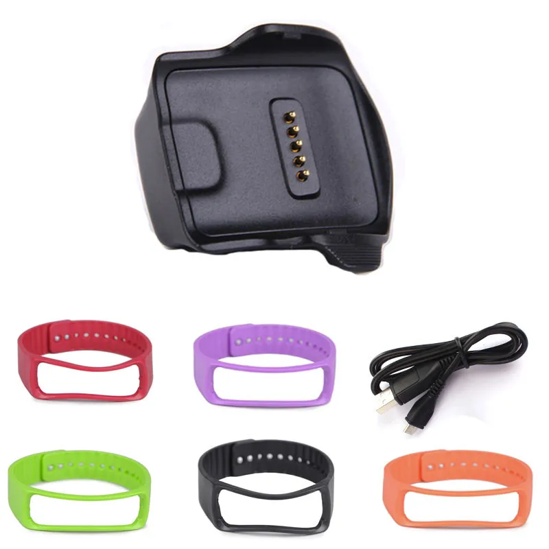 Зарядная док-станция для Samsung Galaxy Gear Fit R350 часы + кабель ремешок на запястье SmartWatch