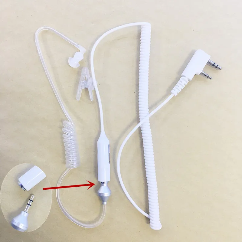 

Air Tube muiltfunction K plug headphone for Kenwood Baofeng 888s uv5r uv82 Wouxun etc walkie talkie 3.5mm listen only for phone