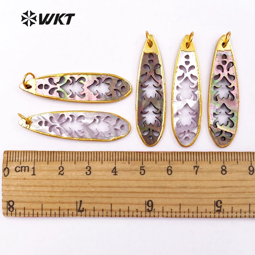 

WKT WT-P1347 Classic Style Pattern Hollow Shape Pendant With 24K Shell In High Quality Necklace Pendant For Women Jewelry