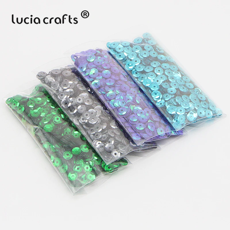Lucia crafts, 20 г/лот, 5 мм, разные цвета, пластиковые, свободные, с блестками, для дома, вечерние, свадебные, украшения, DIY аксессуары, D0805