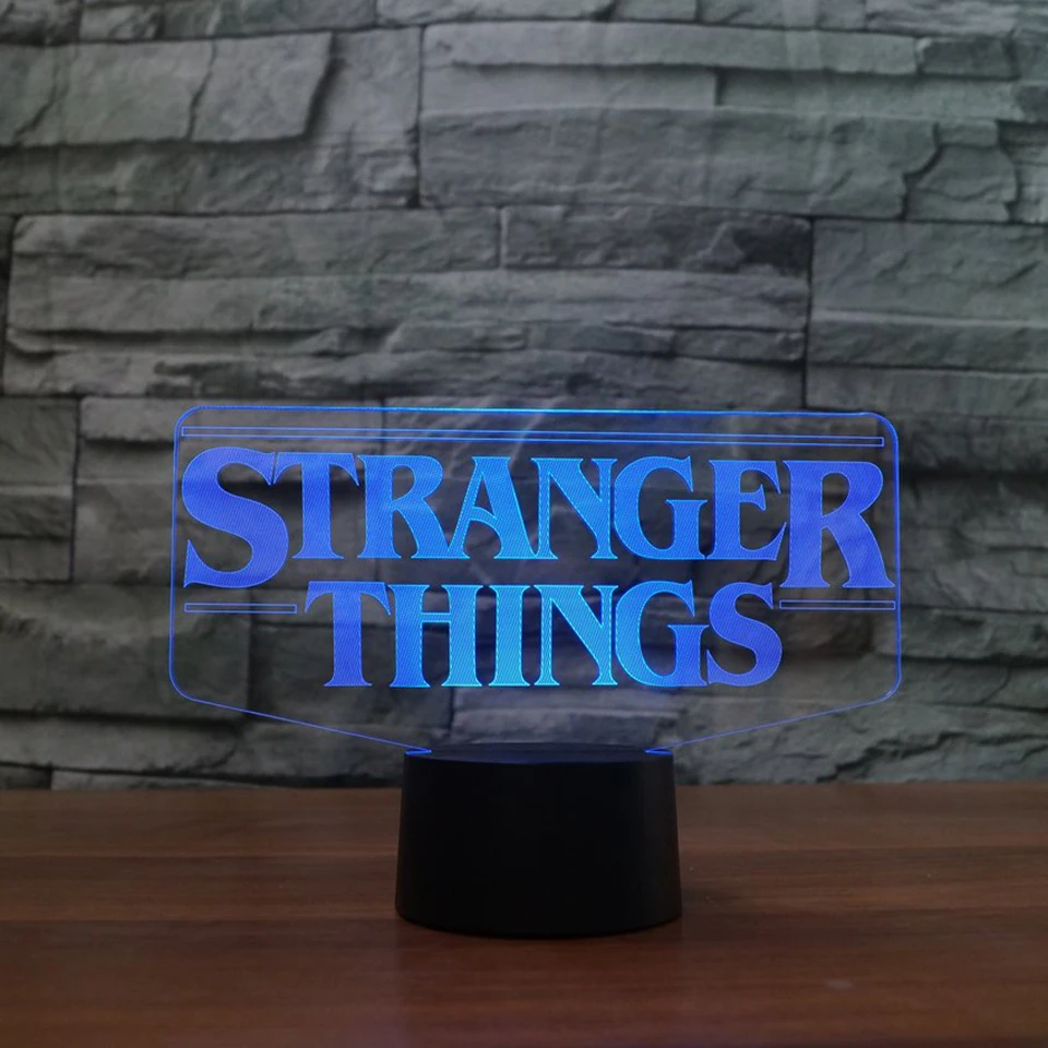 7 цветов меняющая цвет 3D акриловая светодиодная светящаяся настольная лампа в