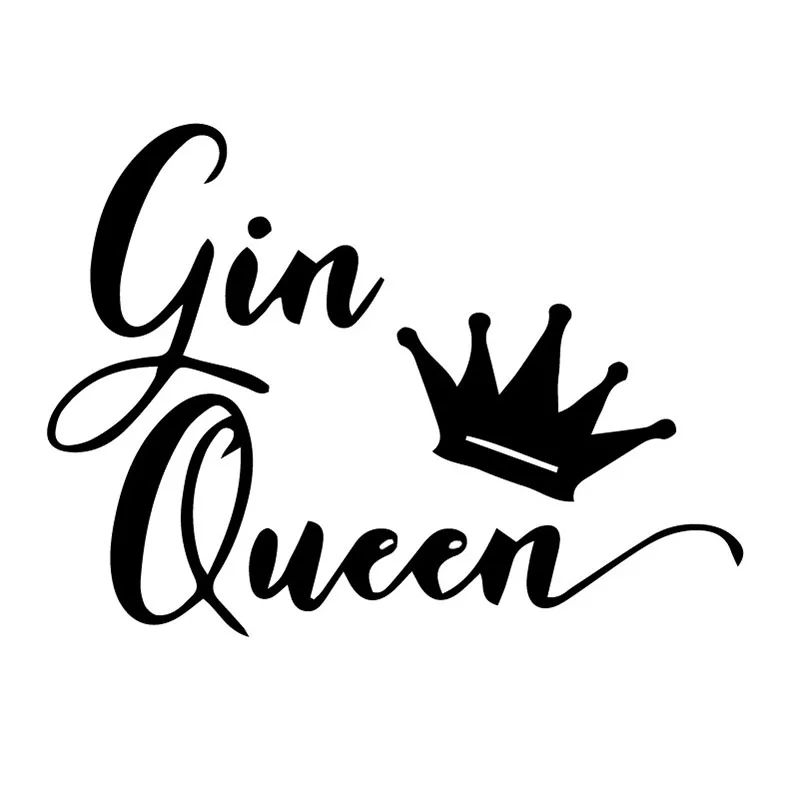 YOJA 6 5X4 7 см шт. Gin queen на день рождения для вечеринки вина стеклянная наклейка