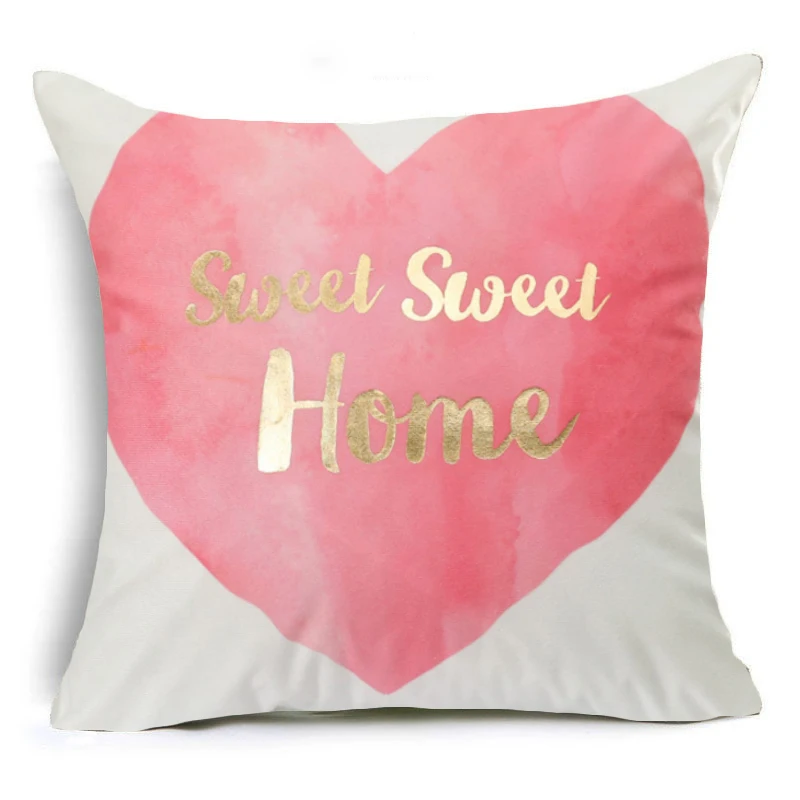 DecorUhome Розовый фламинго бронзовая подушка крышка розовое хлопковое платье с
