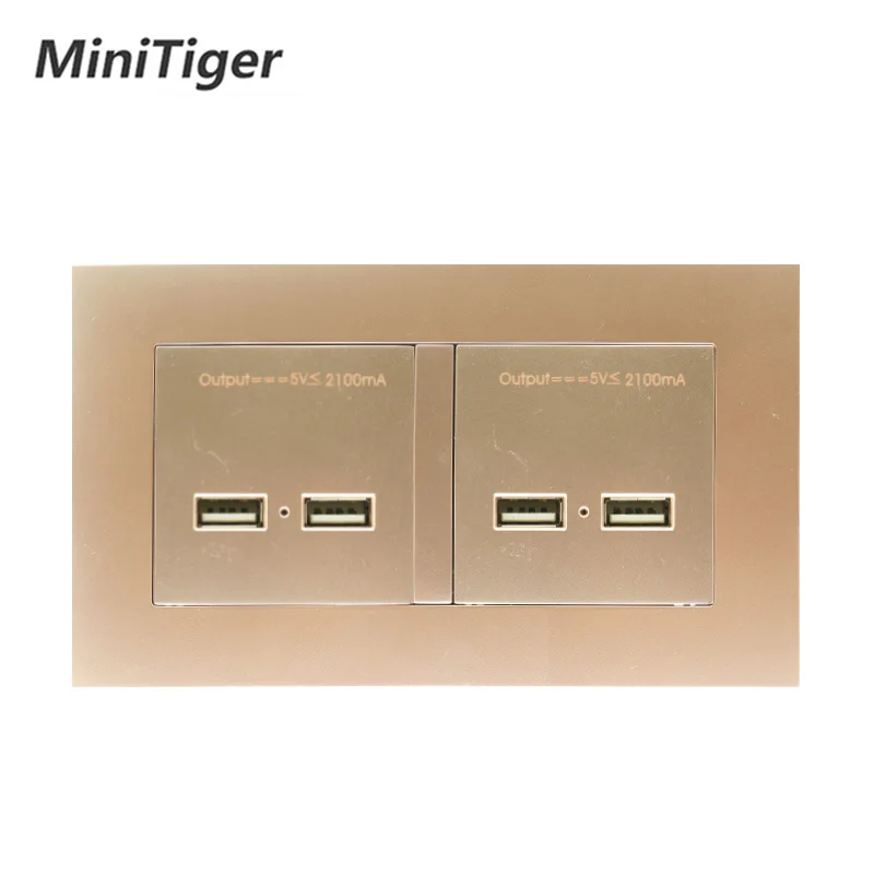 Настенная розетка Minitiger с 4 USB-портами умный индукционный зарядный порт для